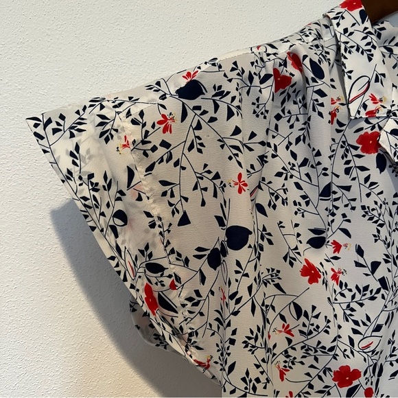 Vintage Pykettes Semi-Sheer Short Sleeved Collared 1/4 Button Pullover Blouse - Picture 2 of 7